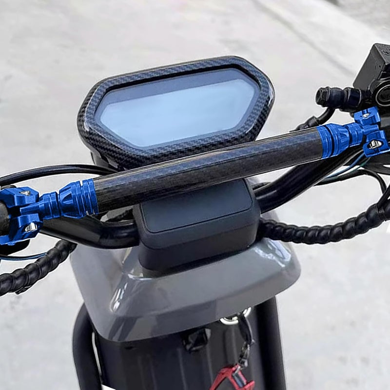 AICARS Motorcycle Handlebars Aluminum Alloy Motorcycle Cross Bar 22mm Adjustable Strength Levers Balance Handlebar Crossbar- Blue - Image 4